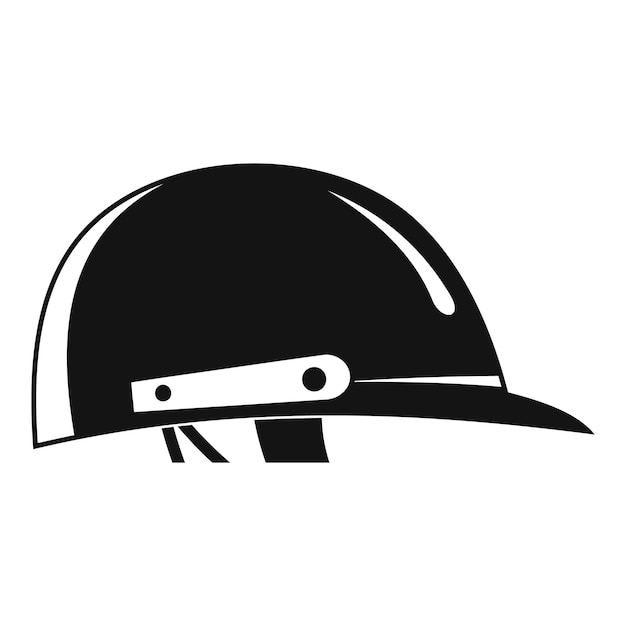 Crickethelm-Logo Einfache Illustration des Crickethelm-Vektor-Logos für Webdesign, isoliert auf weißem Hintergrund