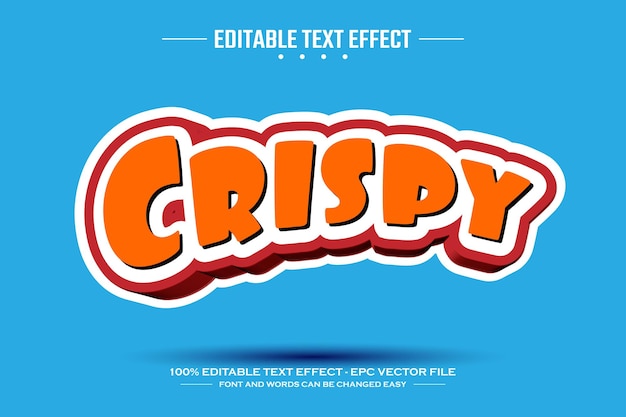 Crispy 3D bearbeitbare Texteffektvorlage