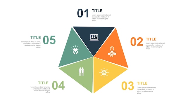 CRM Customer Management Relationship Care Icons Infografik-Design-Layout-Vorlage Kreatives Präsentationskonzept mit 5 Schritten