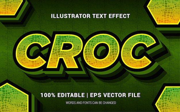 Croc text effekte stil