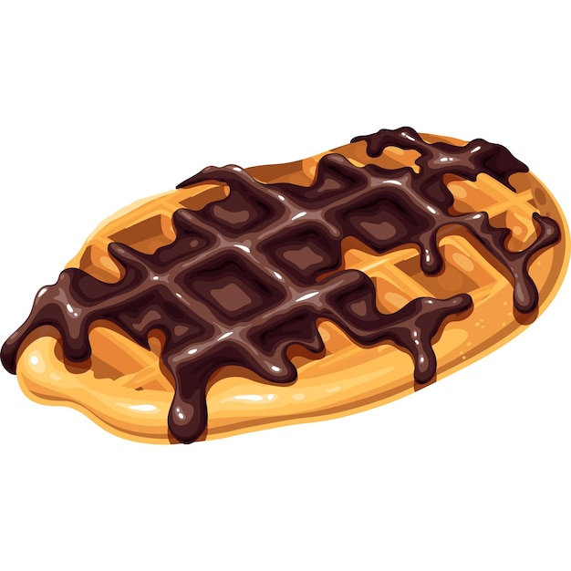 Vektor croffle croissant waffel koreanisches gebäck