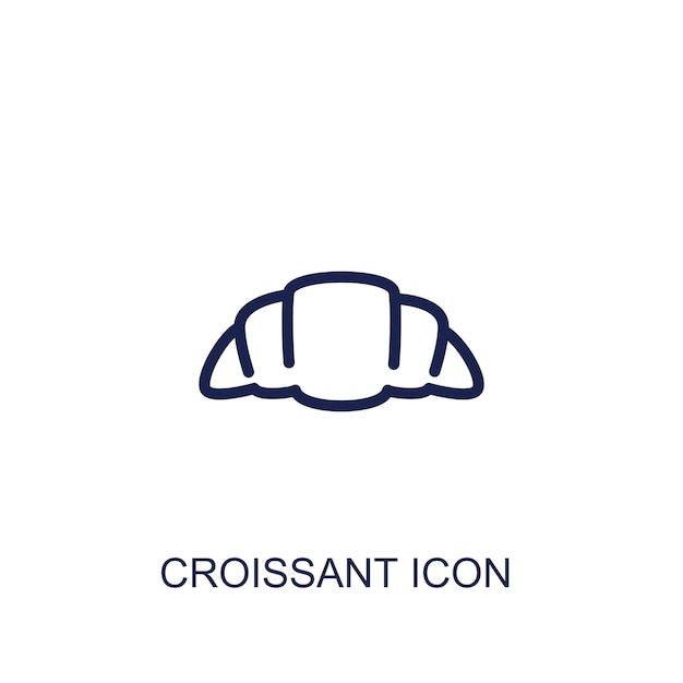 Vektor croissant-symbol auf weißem hintergrund