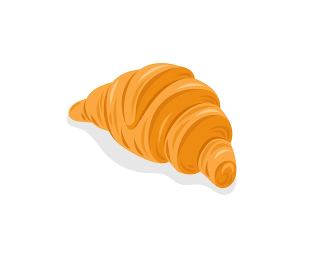 Croissant-Torte-Bäckerei Zeichentrickfilm-Illustration Vektor-Stockillustration