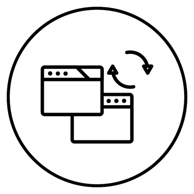 Cross-Browser-Testing-Symbol-Vektorbild Kann für Software-Tests verwendet werden