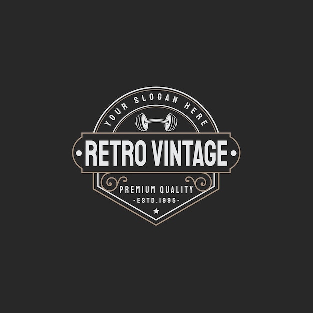 Crossfit retro-vintage-abzeichen-logo