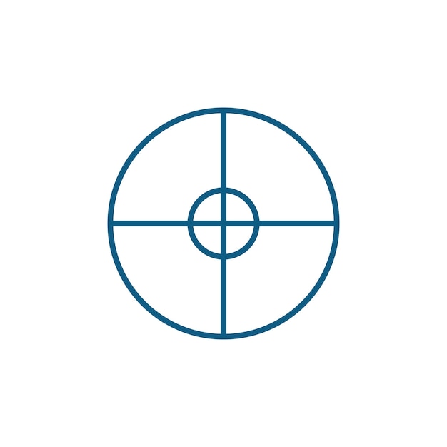 Crosshair-Vektor-Icon-Design-Vorlagen mit einfachem und modernem Konzept