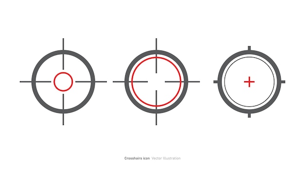 Vektor crosshairs-ikonen-design-vektor-illustration