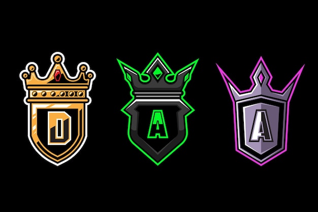 Vektor crown guard esport logo