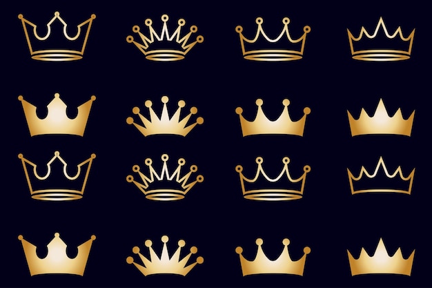 Crown Icon Set