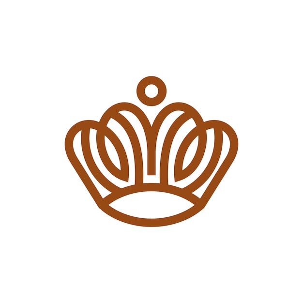 Crown linie könig logo royal