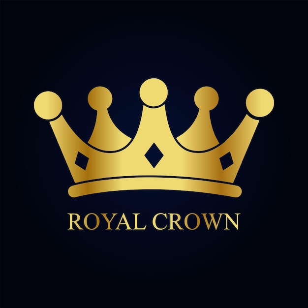 Crown logo royal king queen abstrakte logo-design-vektorvorlage