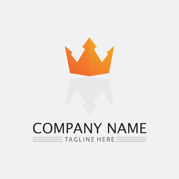 Crown Logo und Queen King Logo DesignTemplate Vector Illustration