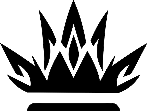 Vektor crown-minimalist- und flat-logo-vektorillustration