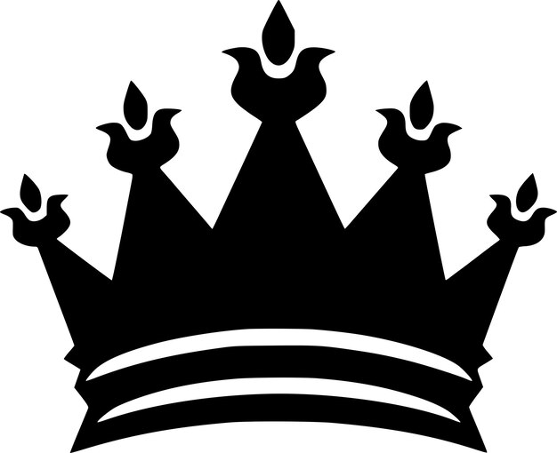 Vektor crown-minimalist- und flat-logo-vektorillustration