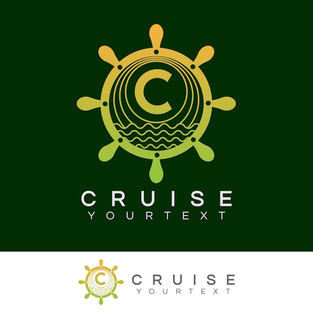 Cruise anfangsbuchstabe c logo design