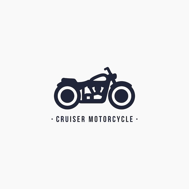 Vektor cruiser-motorrad-simple-icon-vektor-logo-illustration