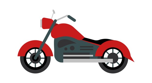 Cruiser-Motorrad-Symbol Vektor-Illustration