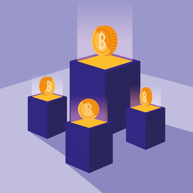 Crypto-mining-bitcoin-symbole