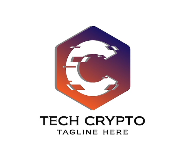 Crypto-Währung-Logo-Design Blockchain künstliche Intelligenz Vektor