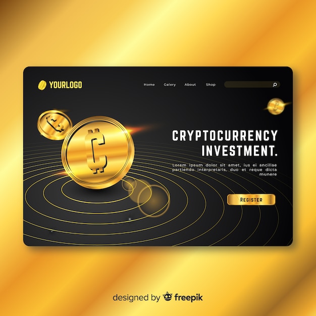 Cryptocurrency landing page