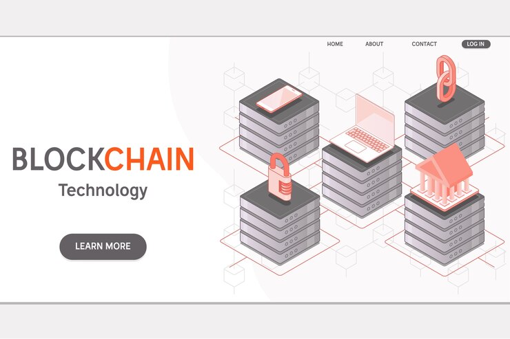 Cryptocurrency und Blockchain isometrisches Konzept