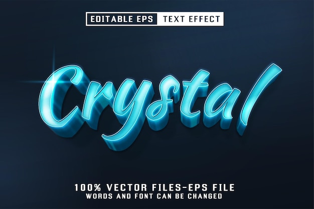 Crystal-bearbeitbarer texteffekt