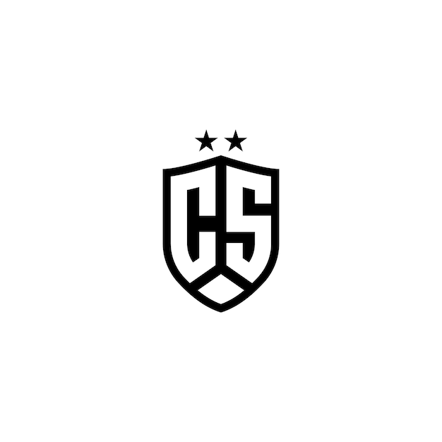 CS-Monogramm-Logo-Design, Buchstabe, Text, Name, Symbol, monochromes Logo, Alphabet-Zeichen, einfaches Logo