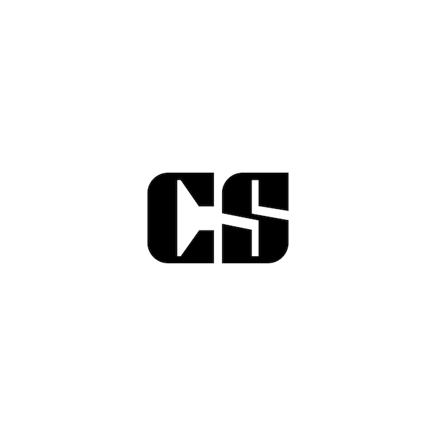 CS-Monogramm-Logo-Design, Buchstabe, Text, Name, Symbol, monochromes Logo, Alphabet-Zeichen, einfaches Logo