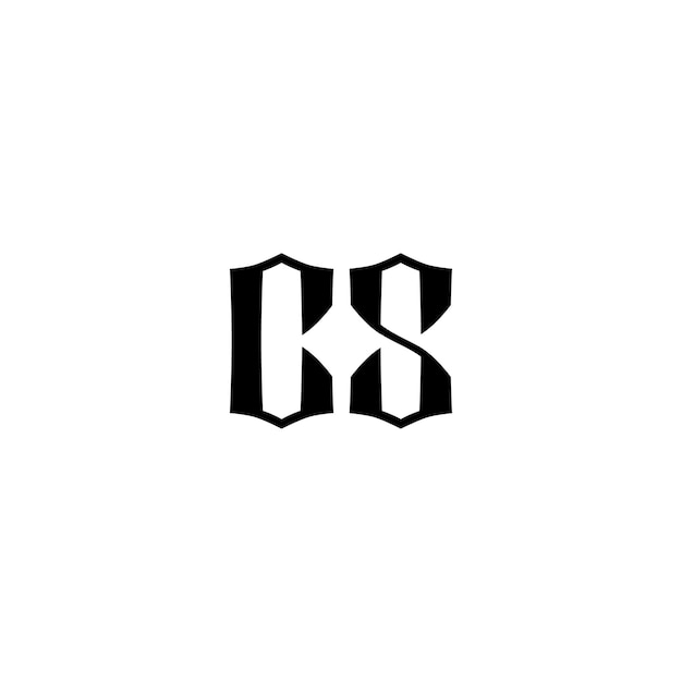 CS-Monogramm-Logo-Design, Buchstabe, Text, Name, Symbol, monochromes Logo, Alphabet-Zeichen, einfaches Logo