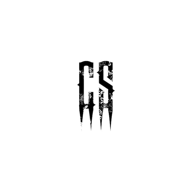 CS-Monogramm-Logo-Design, Buchstabe, Text, Name, Symbol, monochromes Logo, Alphabet-Zeichen, einfaches Logo