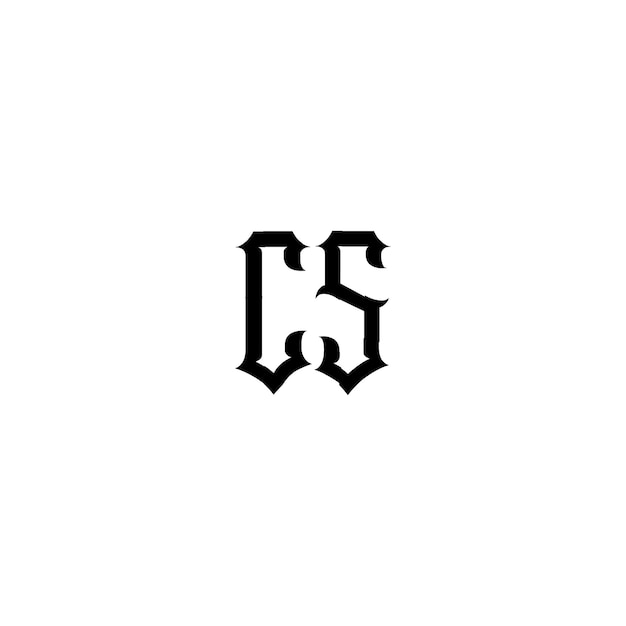 CS-Monogramm-Logo-Design, Buchstabe, Text, Name, Symbol, monochromes Logo, Alphabet-Zeichen, einfaches Logo