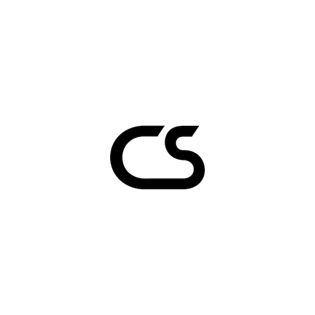 CS-Monogramm-Logo-Design, Buchstabe, Text, Name, Symbol, monochromes Logo, Alphabet-Zeichen, einfaches Logo