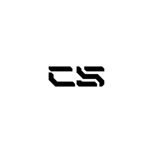 CS-Monogramm-Logo-Design, Buchstabe, Text, Name, Symbol, monochromes Logo, Alphabet-Zeichen, einfaches Logo