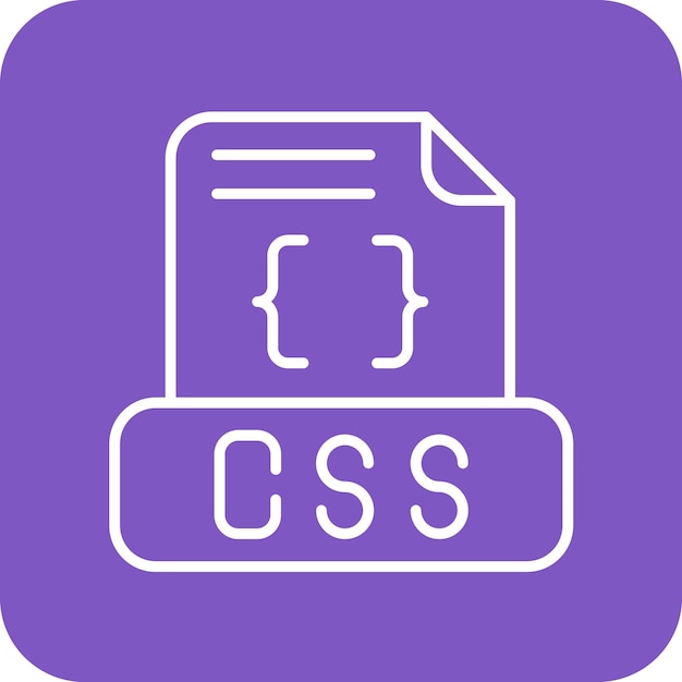 Css-Datei-Ikonen-Vektorbild kann für die Computerprogrammierung verwendet werden