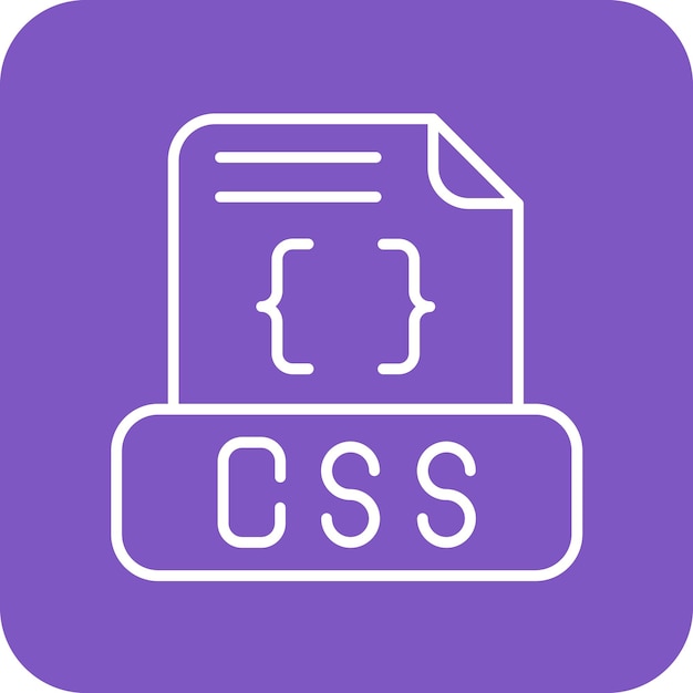 Vektor css-datei-ikonen-vektorbild kann für die computerprogrammierung verwendet werden