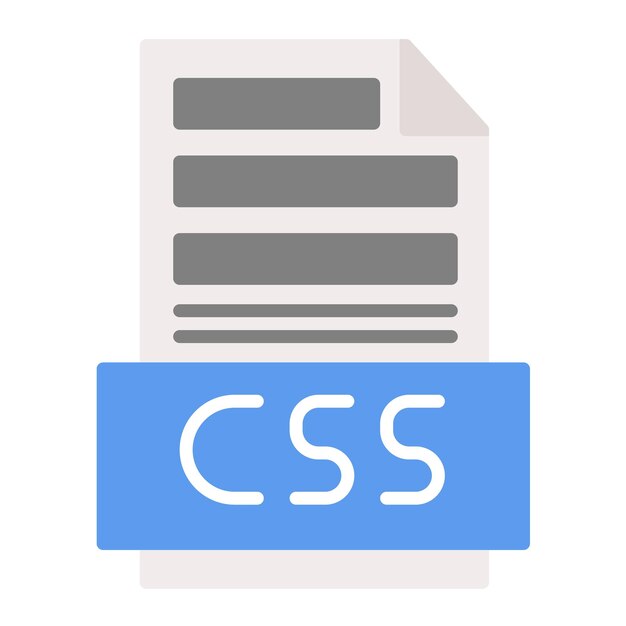 CSS-Datei-Vektorillustrationsstil