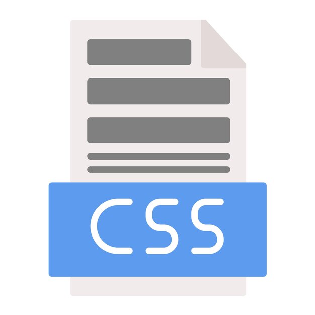 Vektor css-datei-vektorillustrationsstil