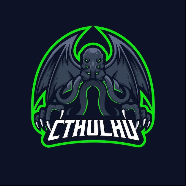 Cthulhu esport maskottchen logo design