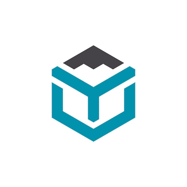 Cube Hexagon geometrischer Vektor-Logo-Design