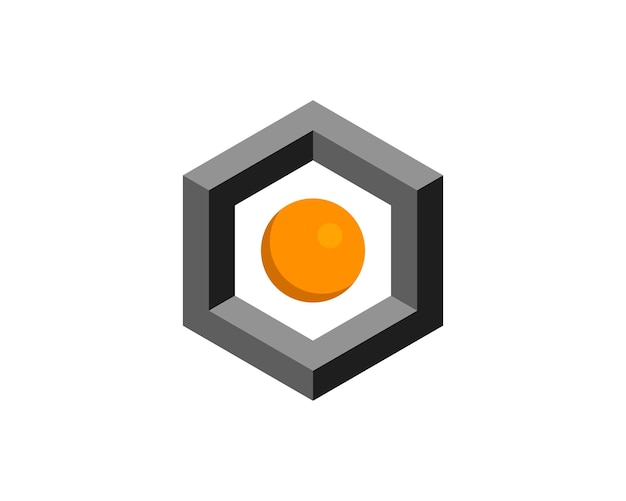Cube-Logo geometrisches Vektordesign Box-Logo der Firma Trendy-Tech-Emblem im Pixel-Stil