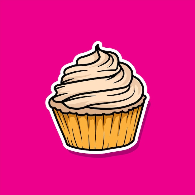 Vektor cupcake-clipart-aufkleber-vektor