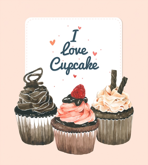 Cupcake-einladungskarte