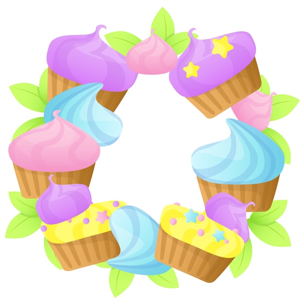 Cupcake-ring mit zuckerguss