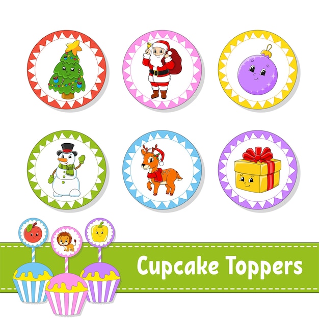 Cupcake toppers illustration