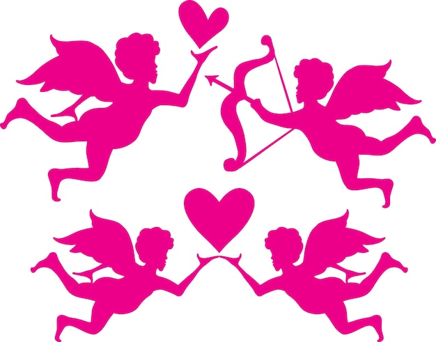 Vektor cupid-symbol für die liebe und den valentinstag