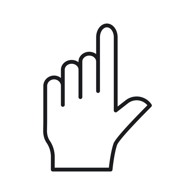 Cursor-Finger-Symbol isoliert