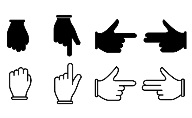 Cursor für Hand-Ikonen