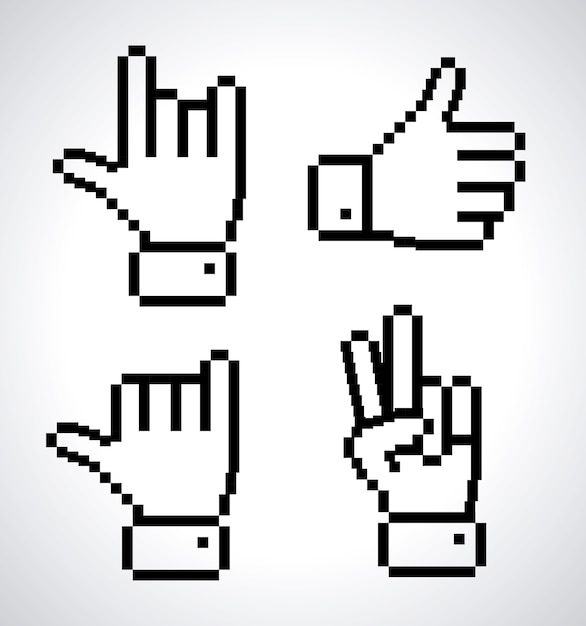 Cursor-Konzept in der Form der Handform