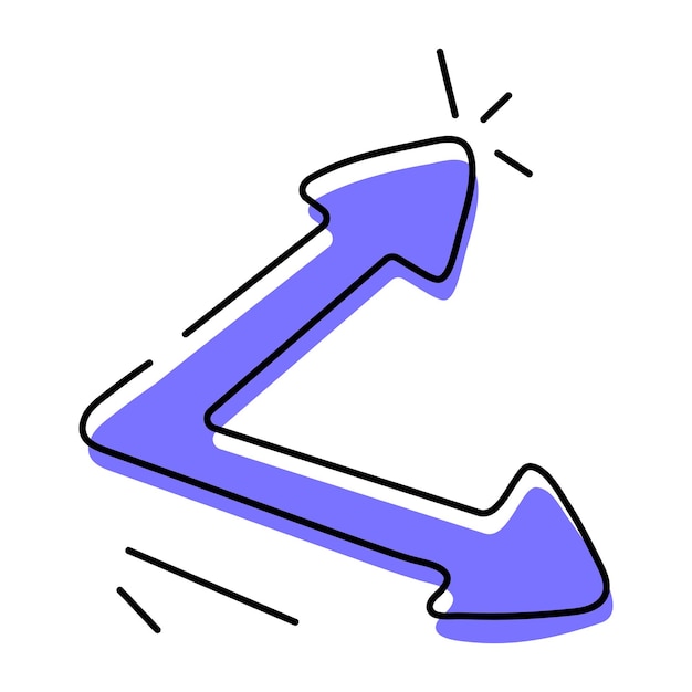 Cursor-Tasten mit handgezeichnetem Icon
