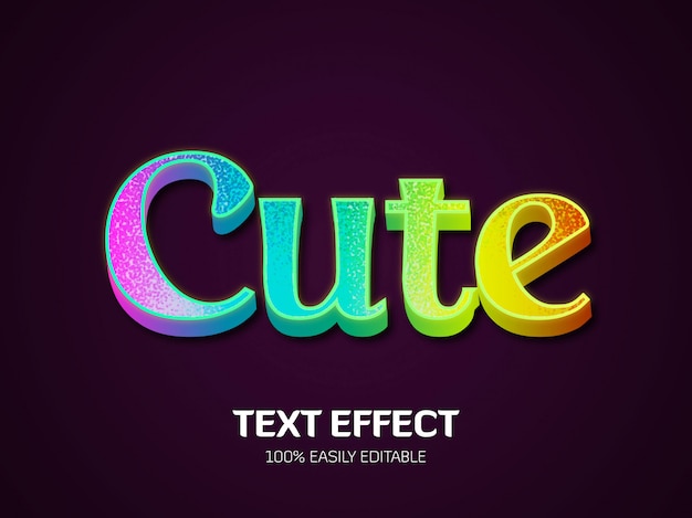 Curte-text-effekt. schriftstil